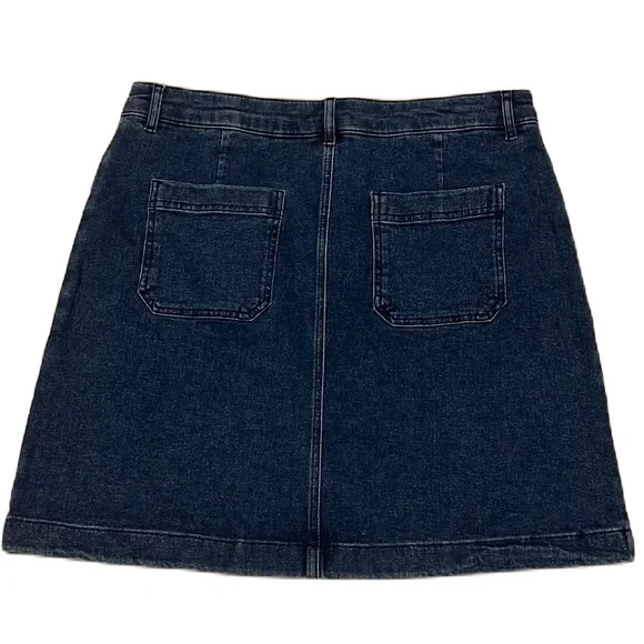BODEN Denim, 99% Cotton, 4-Pocket, Mini, Belt Loops Skirt, Size 12R - Picture 2 of 6